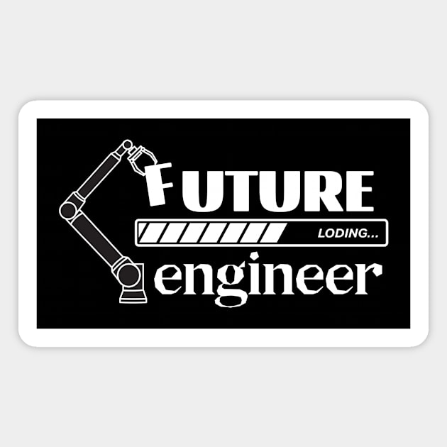 Future Engineer Loading Bar Graduation Engineer Gift Magnet by GrafiqueDynasty